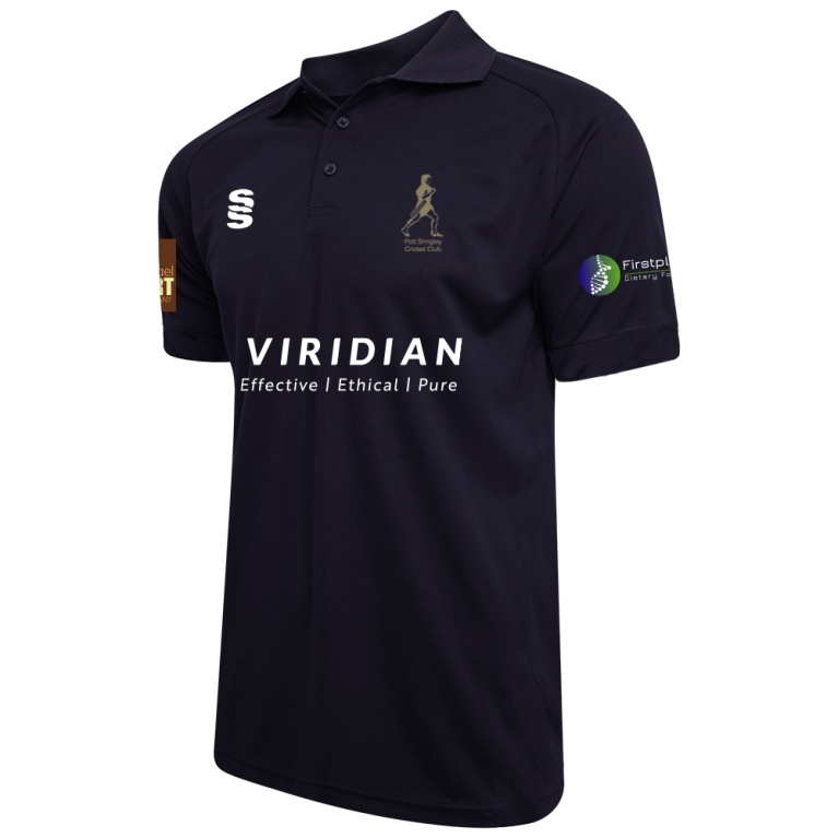 Dual Solid Colour Polo : Navy